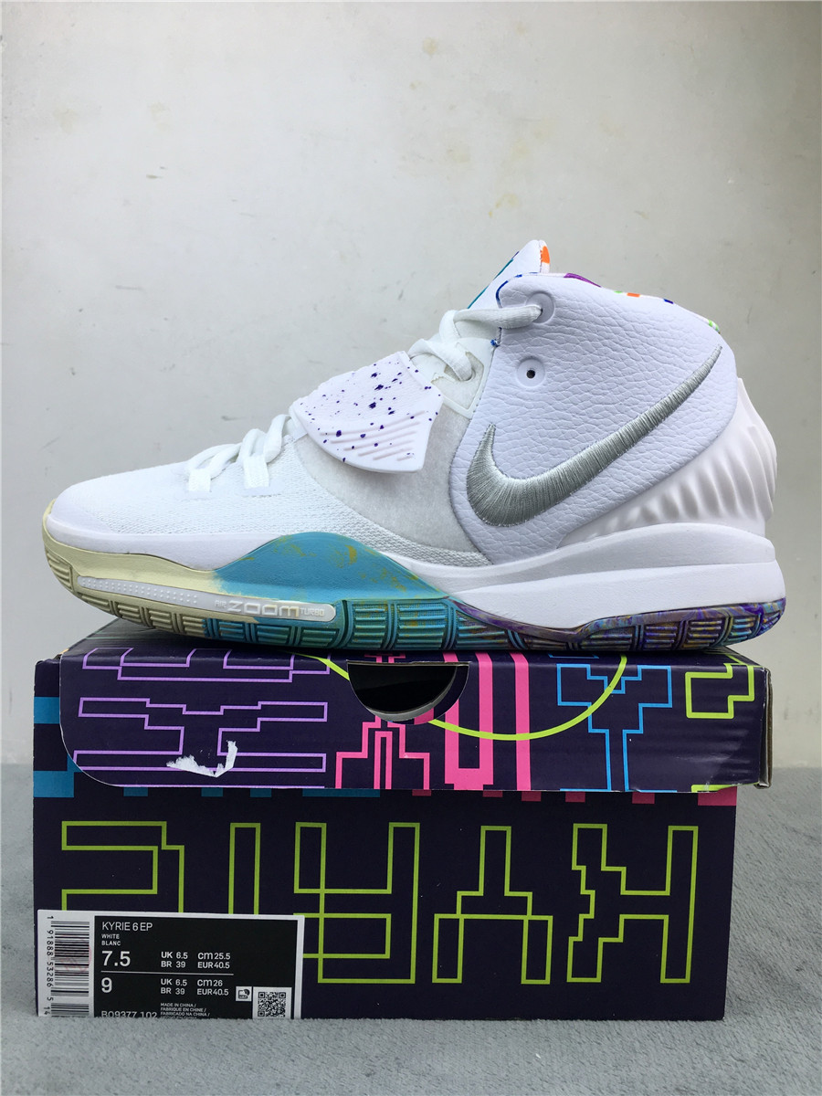 2019 Nike Kyrie Irving 6 EP White Silver - Click Image to Close